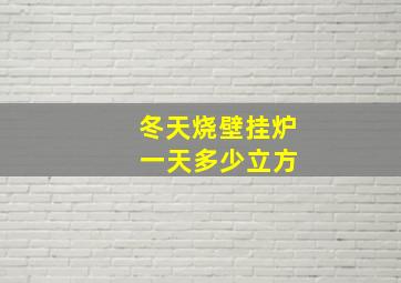 冬天烧壁挂炉 一天多少立方